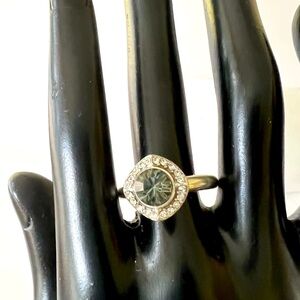 Brighton romantica silver and gray crystal ring.  Size 7.  Excellent condition